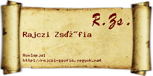 Rajczi Zsófia névjegykártya